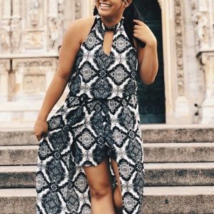 Black and White Boutique Maxi Romper